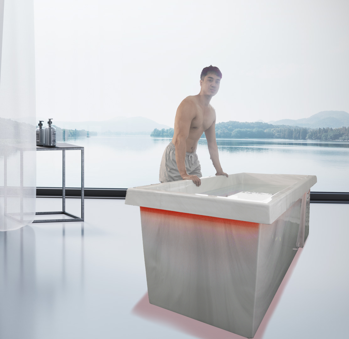 Man with Coast Spas Hot Soak